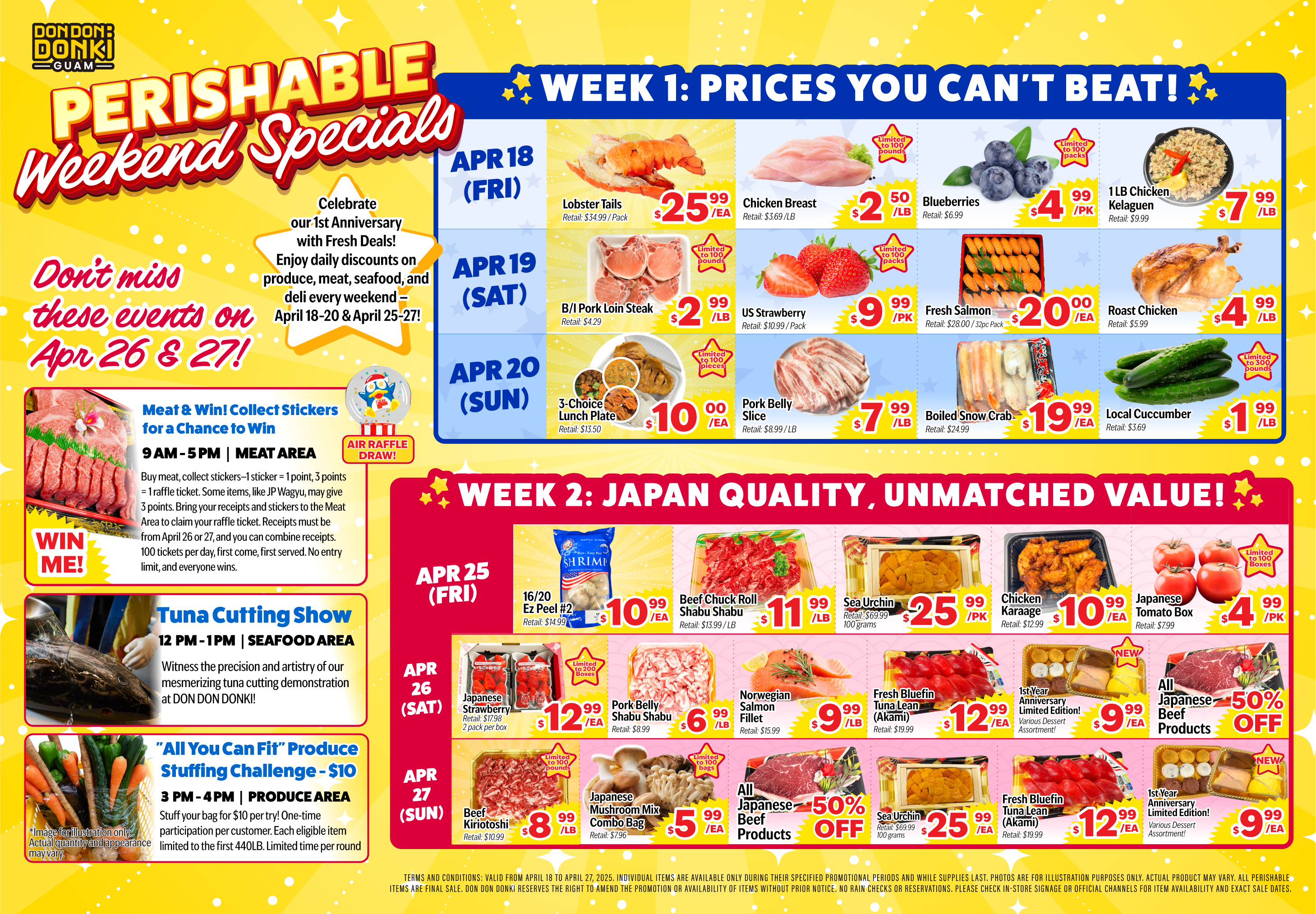 Anniversary Perishable Weekend Specials